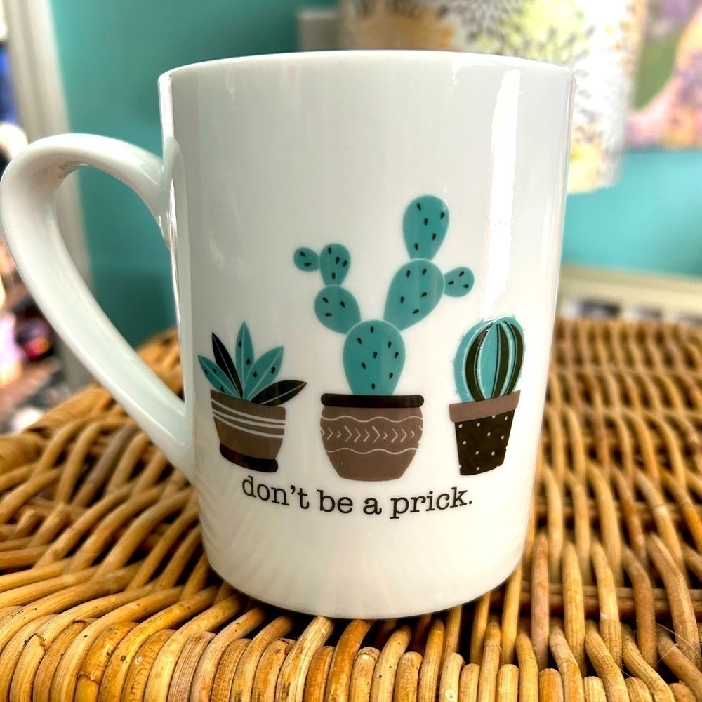 Strawberry Street Don’t Be a Prick cactus mug